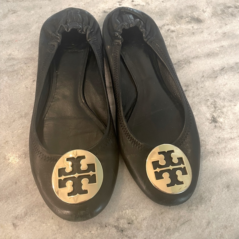 Black Tory Burch Ballet Flat, Size 8